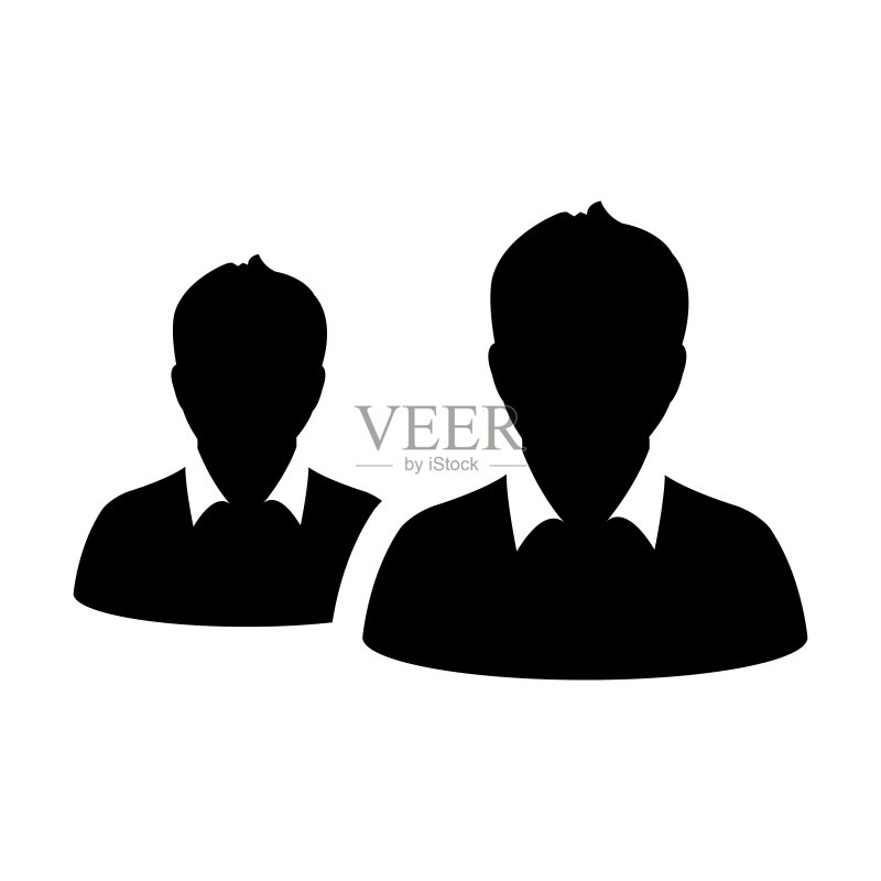团队图标矢量图:扁平风格商务管理人群头像符号图标素材