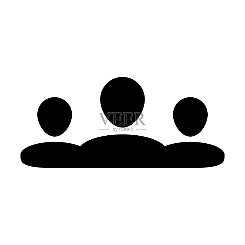 社交网络人物群组矢量图标图标素材