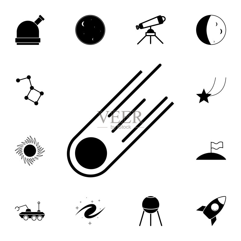 彗星图标:太空图标系列,优质网页设计图形符号,适用于网站、网页设计、移动应用图标素材