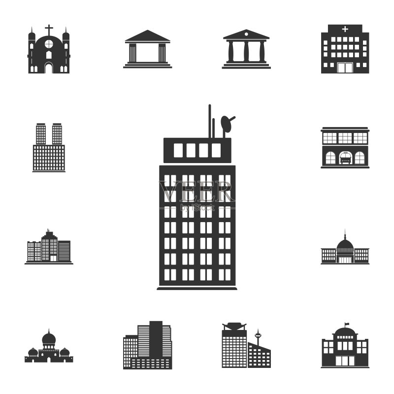 学校图标:简单的元素插图。来自建筑系列中的学校符号设计,可用于Web和移动端图标素材