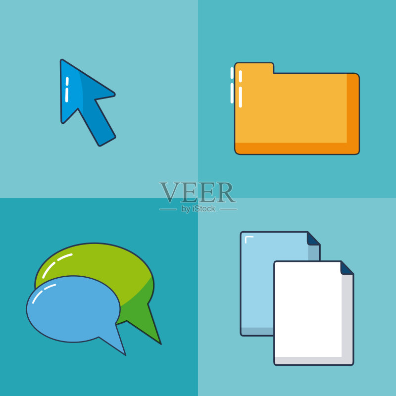 办公与科技图标素材