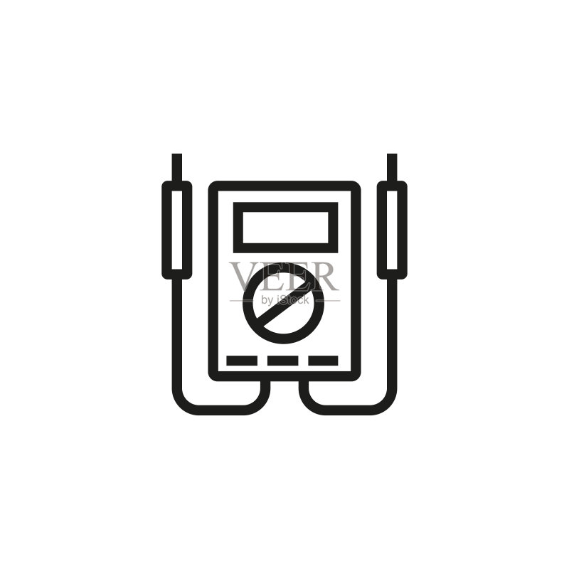 万用表线性图标图标素材