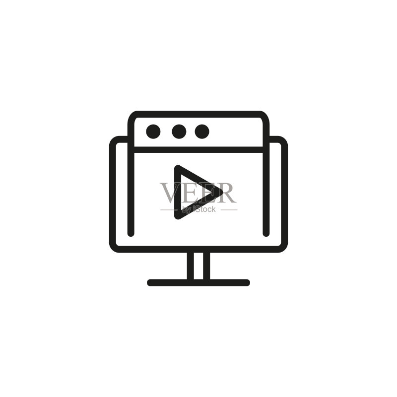 网络研讨会线性图标图标素材