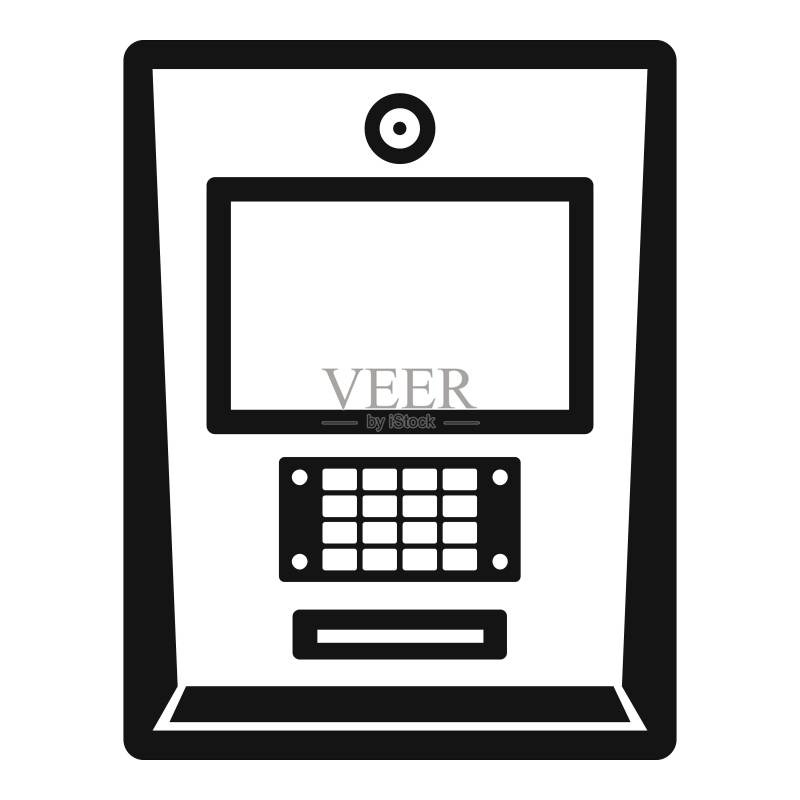 自动取款机图标,简约风格图标素材