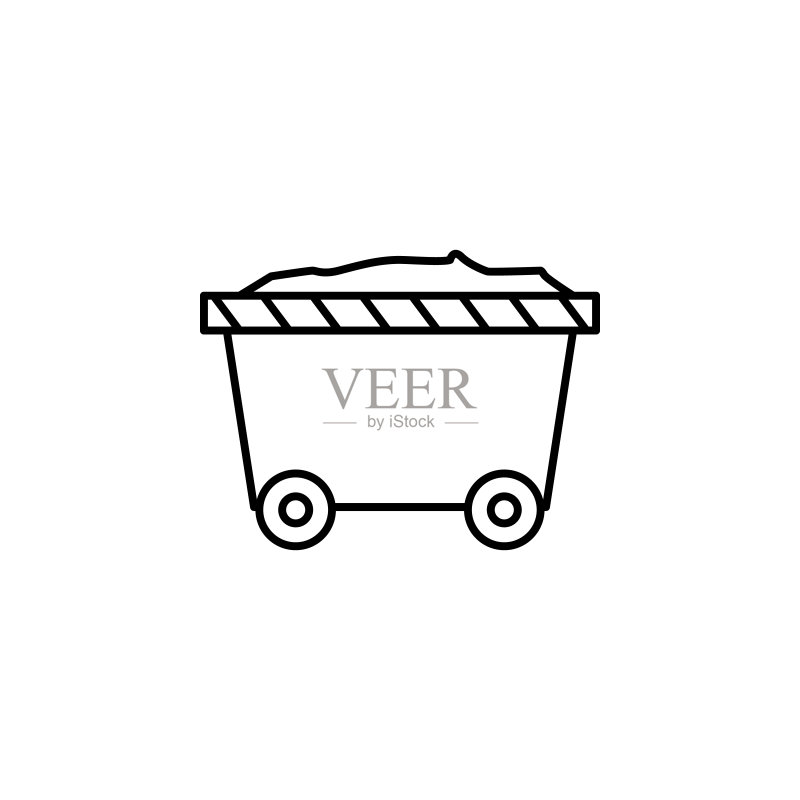 购物车图标:移动概念和Web应用元素图标素材