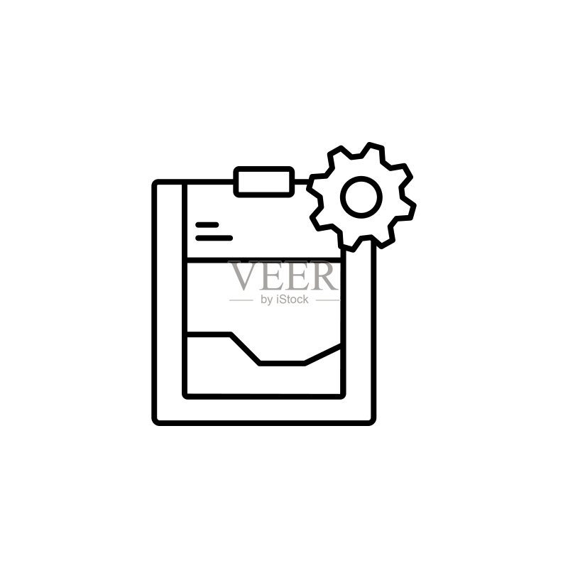 管理图标:用于移动概念和Web应用程序的生产元素图标素材