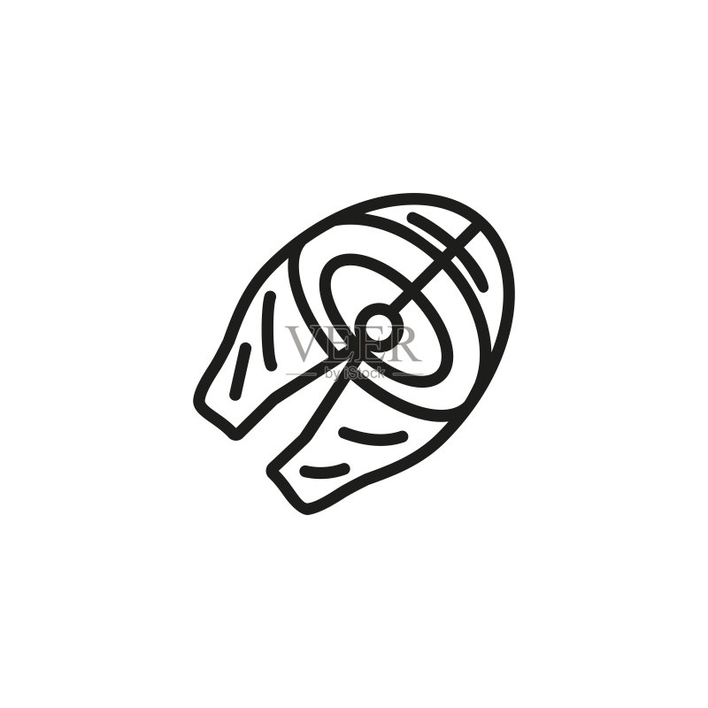 肉片线条图标图标素材