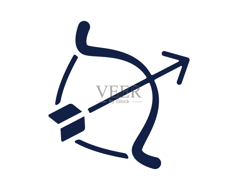 射箭字形图标图标素材