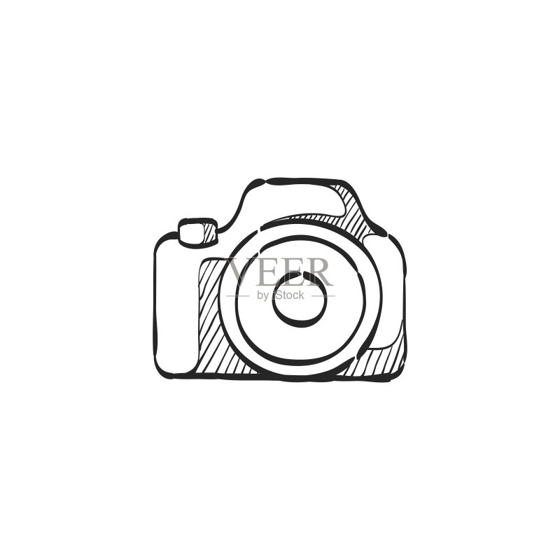 相机素描图标图标素材