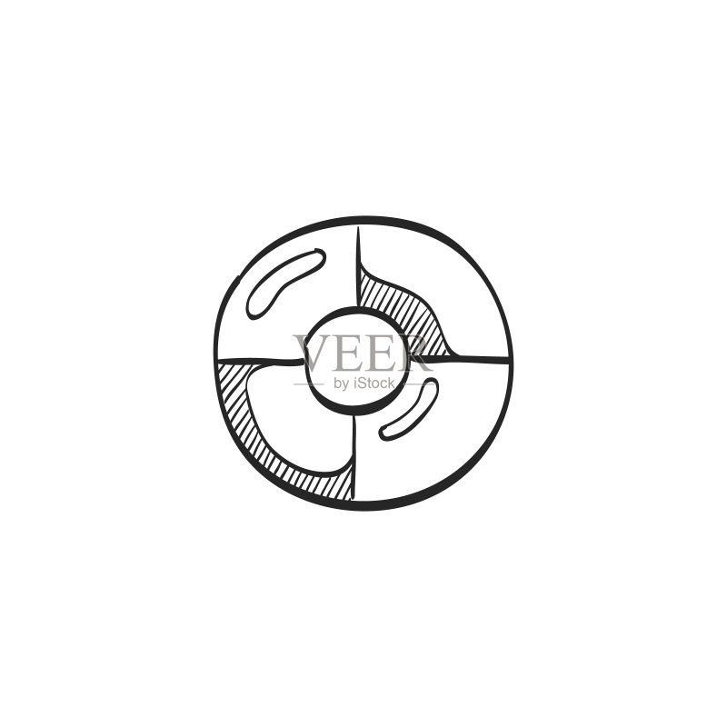 救生圈速写图标图标素材