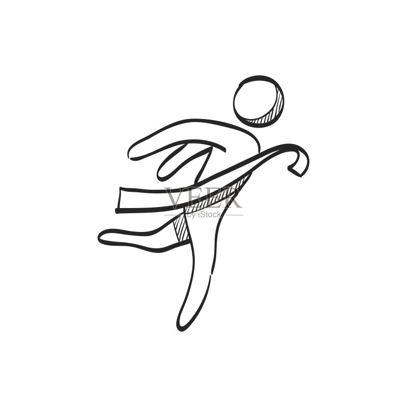 终点线素描图标图标素材