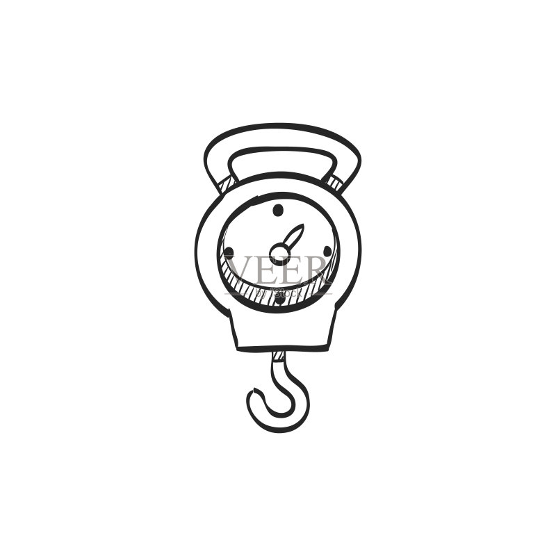 渔用秤素描图标图标素材