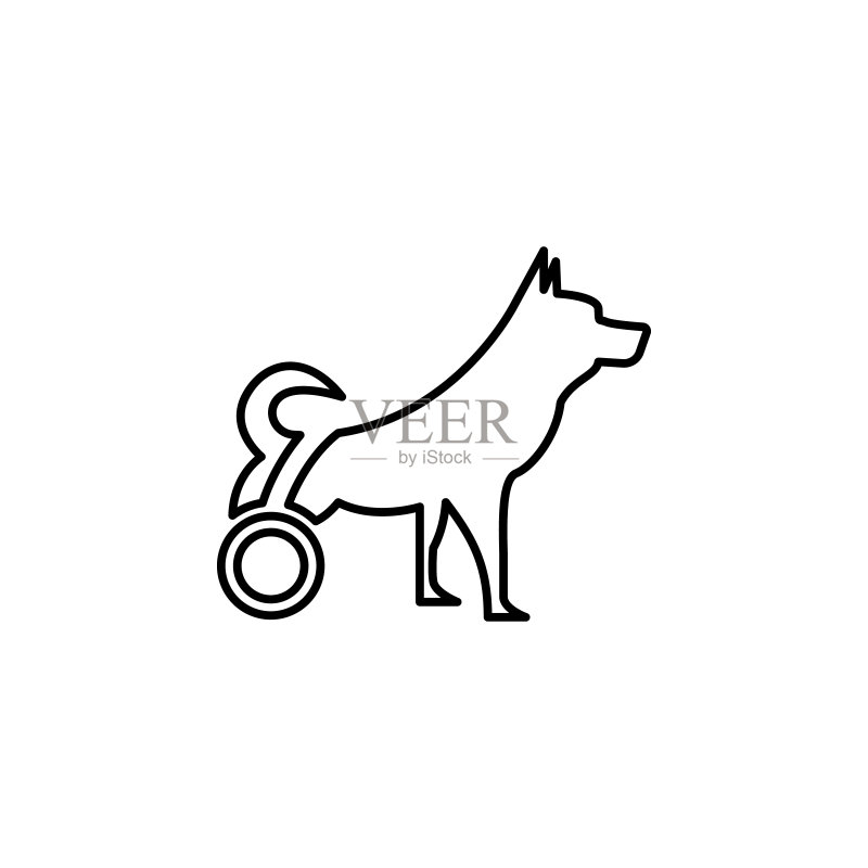 残疾狗图标图标素材