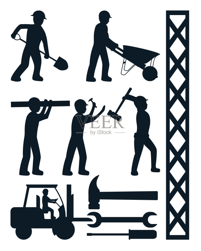 建筑图标集图标素材