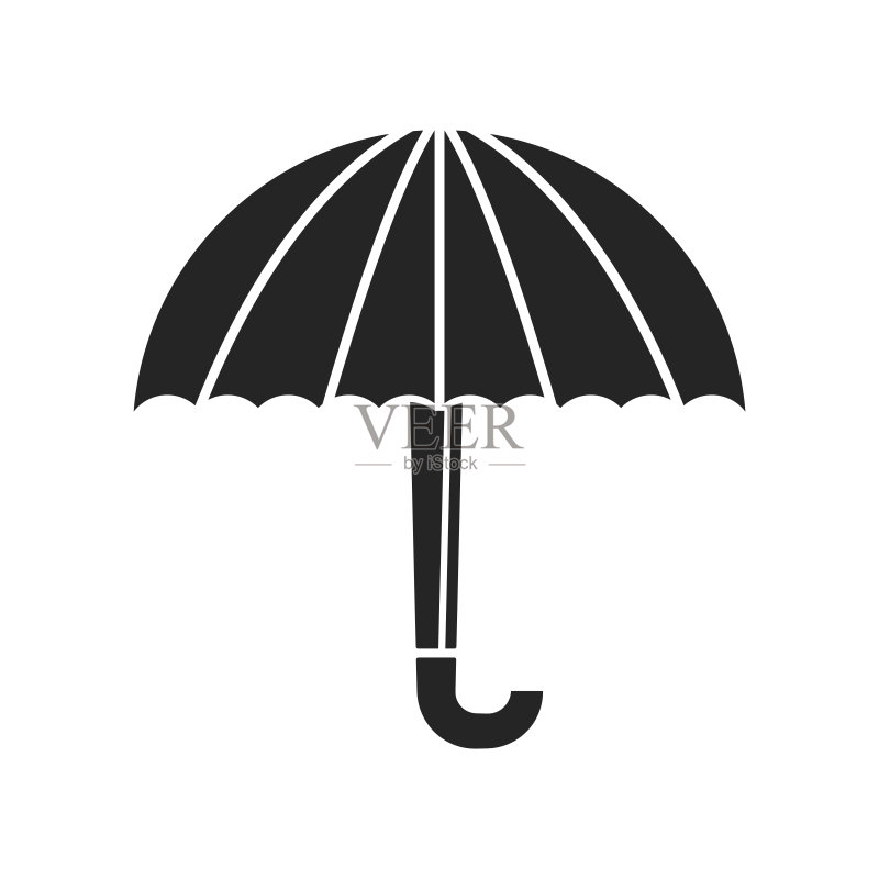 雨伞图标矢量图与Logo概念图标素材