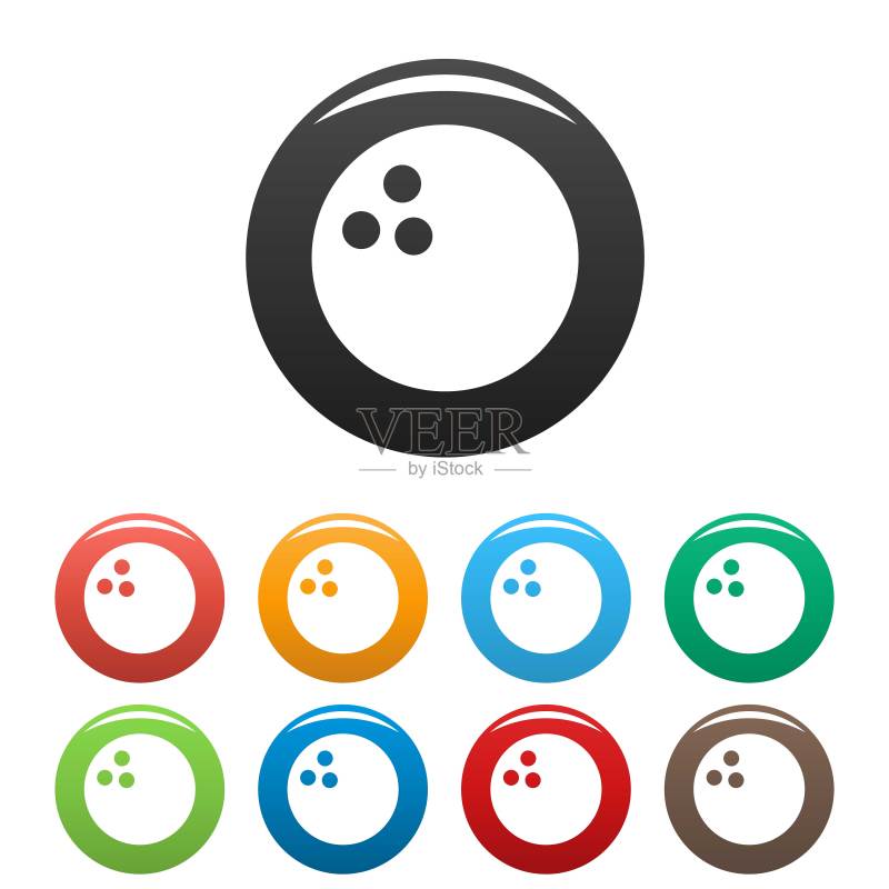 保龄球图标合集矢量素材图标素材