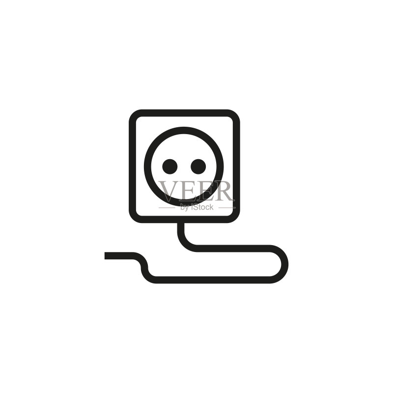 电源插座线性图标图标素材