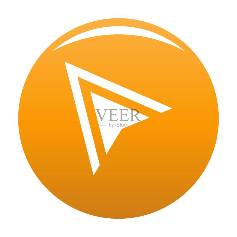 橙色光标元素图标矢量图图标素材