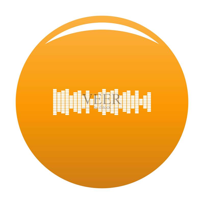 橙色均衡器声音图标矢量图图标素材