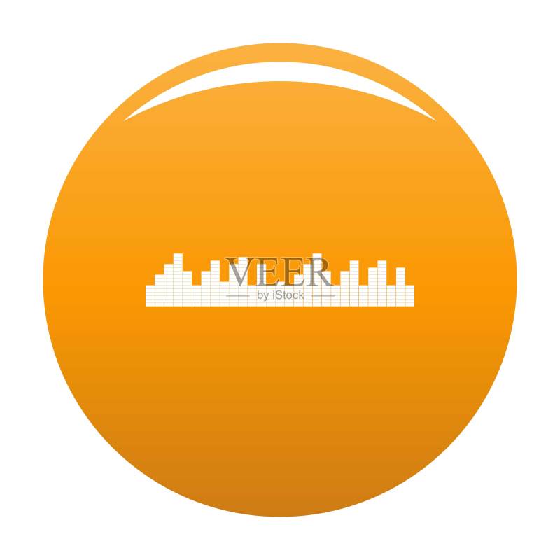 均衡器频率图标橙色矢量图图标素材