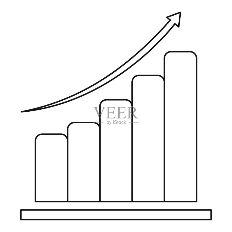 图表图标矢量细线图标素材