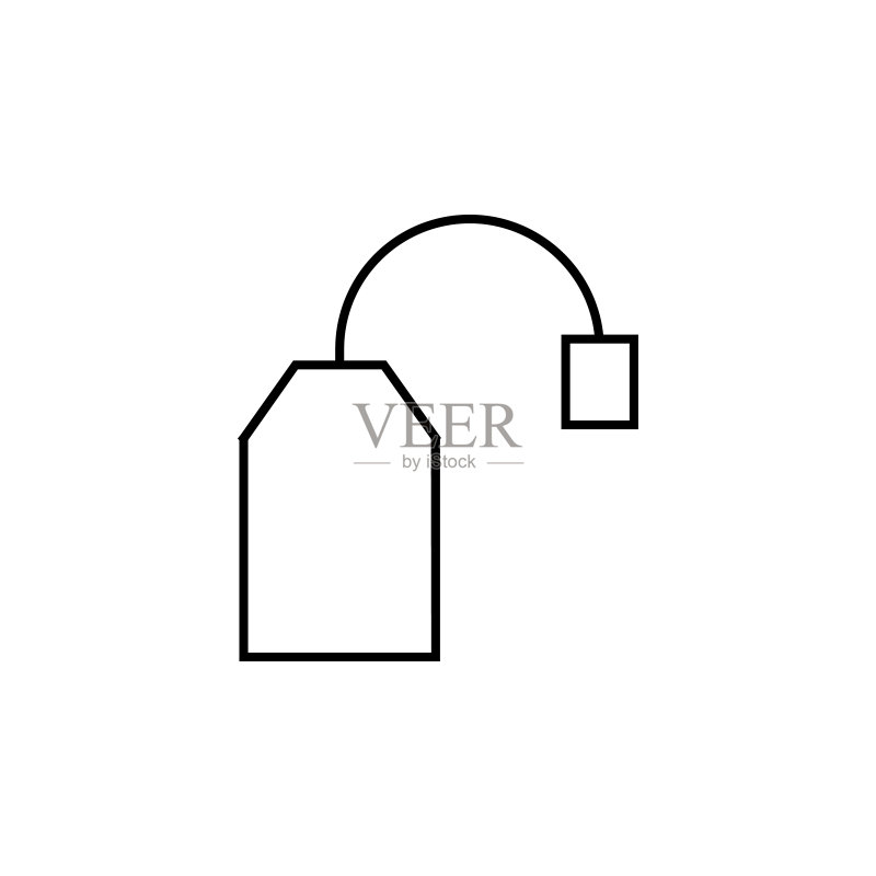 茶包简笔画图标图标素材