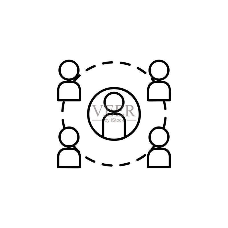 人员沟通图标设计(移动概念和Web应用元素)图标素材