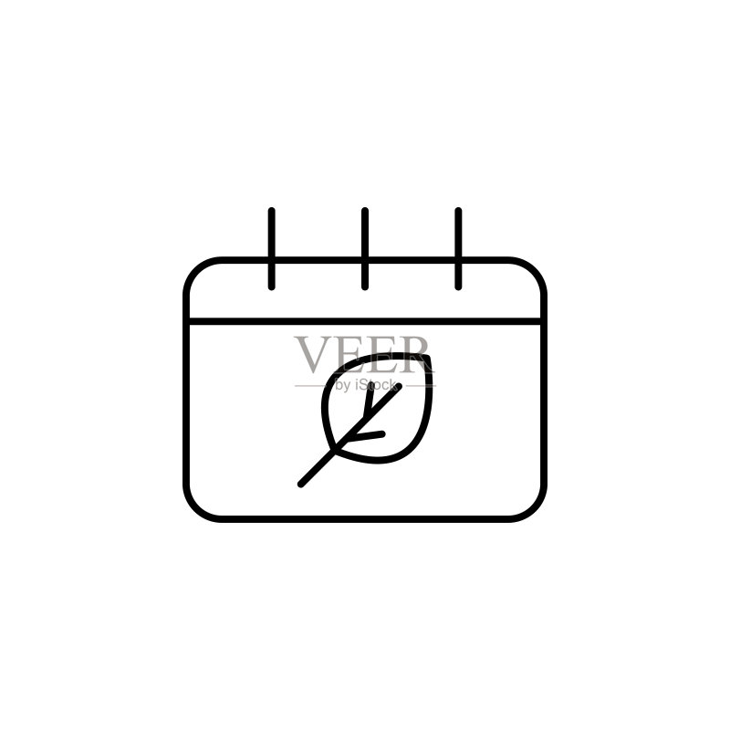 日历图标:用于移动概念和Web应用秋季图标元素,细线条日历图标可用于Web和移动端图标素材