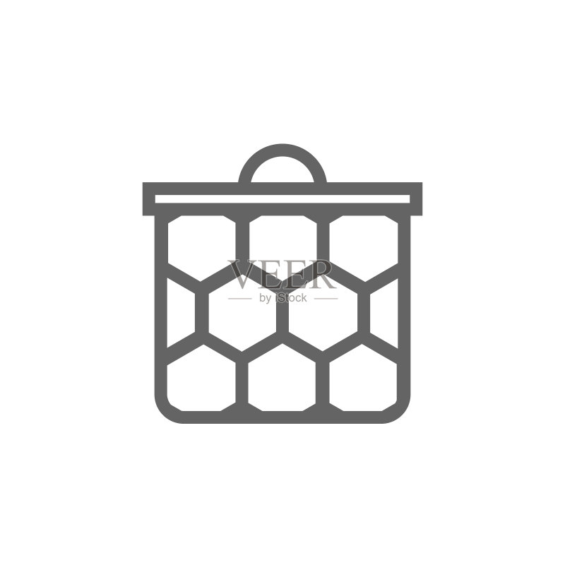 蜂窝线条图标简约相框矢量插画图标素材