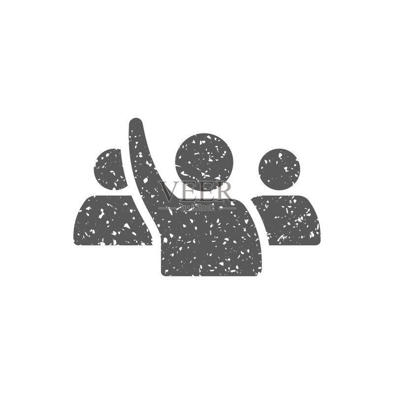 举手Grunge风格图标图标素材