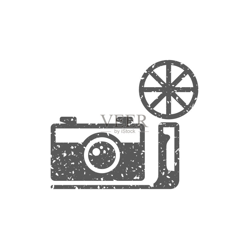 复古相机Grunge风格图标图标素材