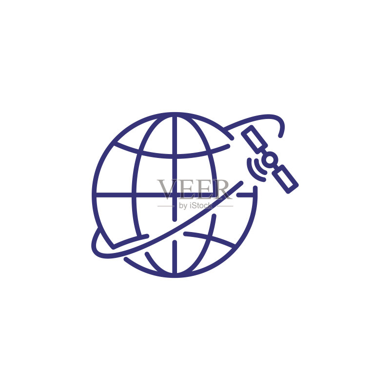 GPS导航线性图标图标素材