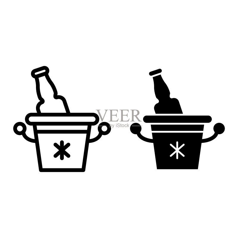 金属桶装啤酒图标素材