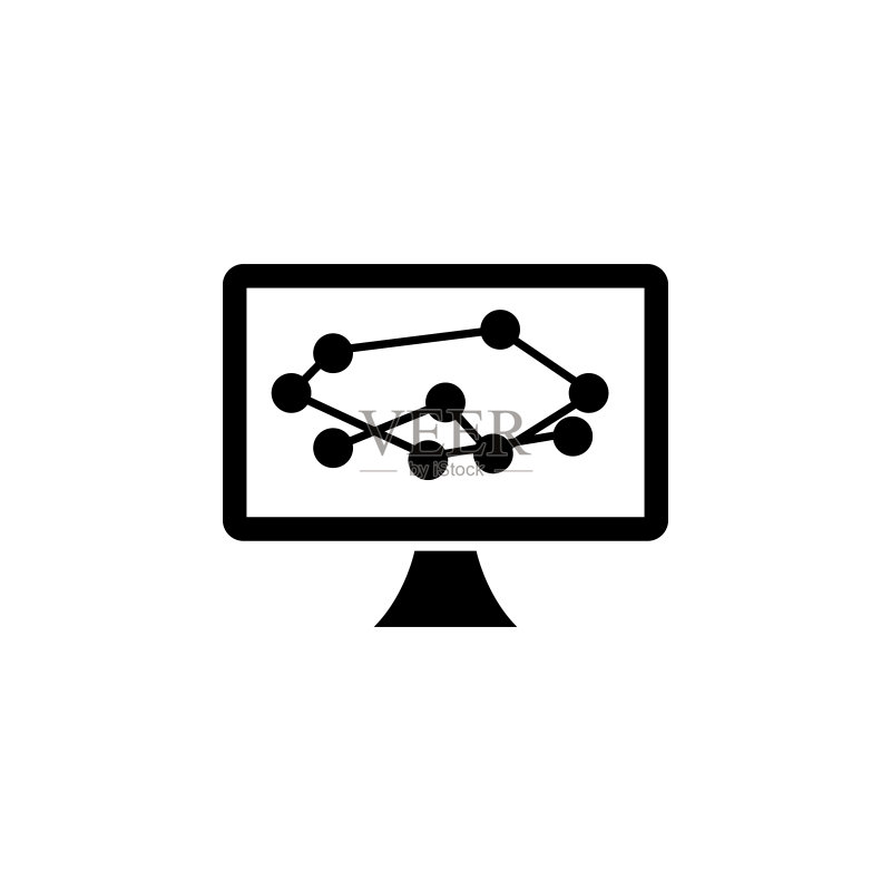 电脑通信图标:用于移动概念和网络应用程序的网页元素图标素材