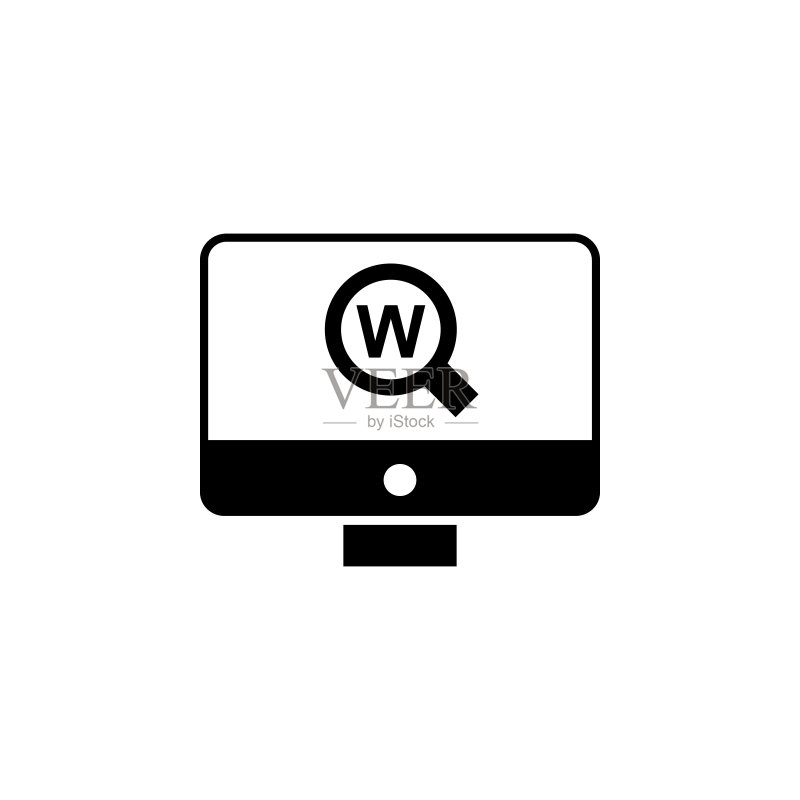 互联网搜索图标:用于移动概念和Web应用的Web元素,可用于Web和移动端的独立互联网搜索图标图标素材