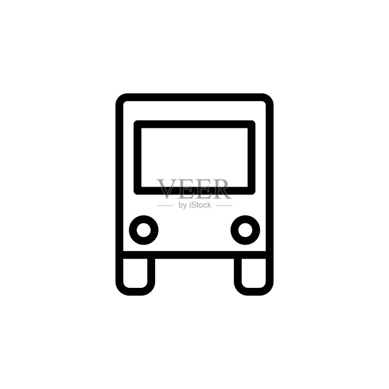 公交车图标,移动概念和网络应用导航元素,可用于网页和移动端图标素材