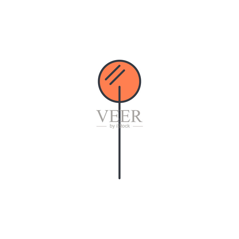 冰柱图标。用于移动概念和Web应用程序的单色Web图标元素。细线冰柱图标可用于Web和移动设备。高级图标图标素材