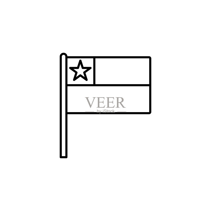 智利图标。用于移动概念和Web应用程序的标志图标元素。细线智利图标可用于Web和移动图标素材