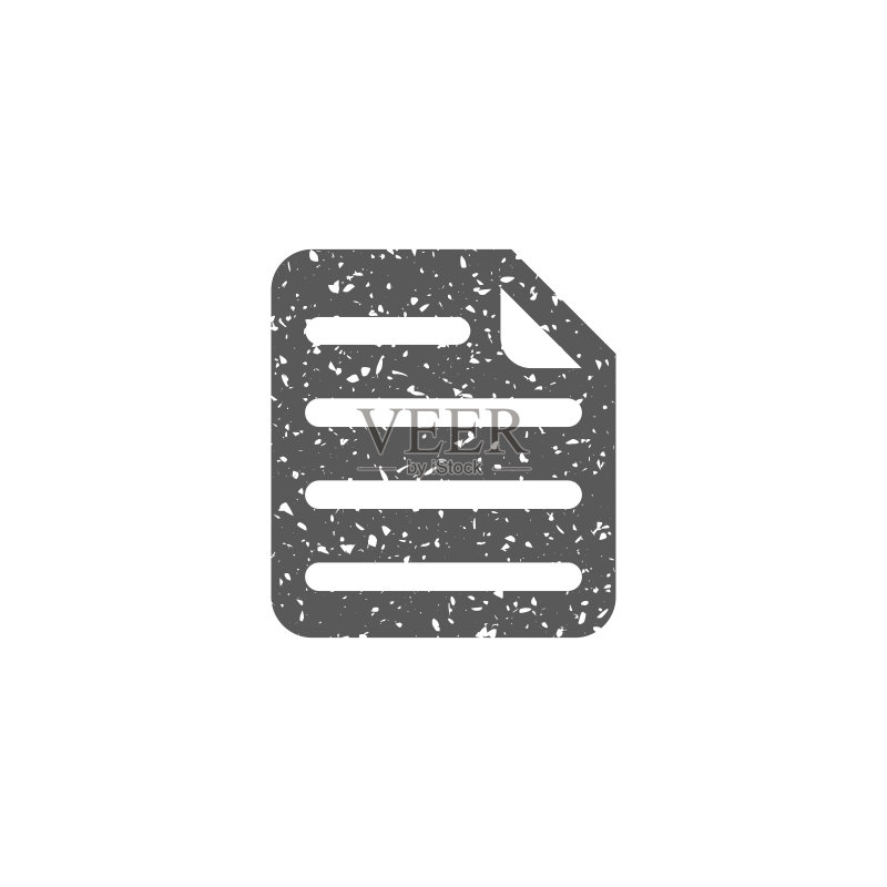 Grunge风格图标 - 文档符号图标素材
