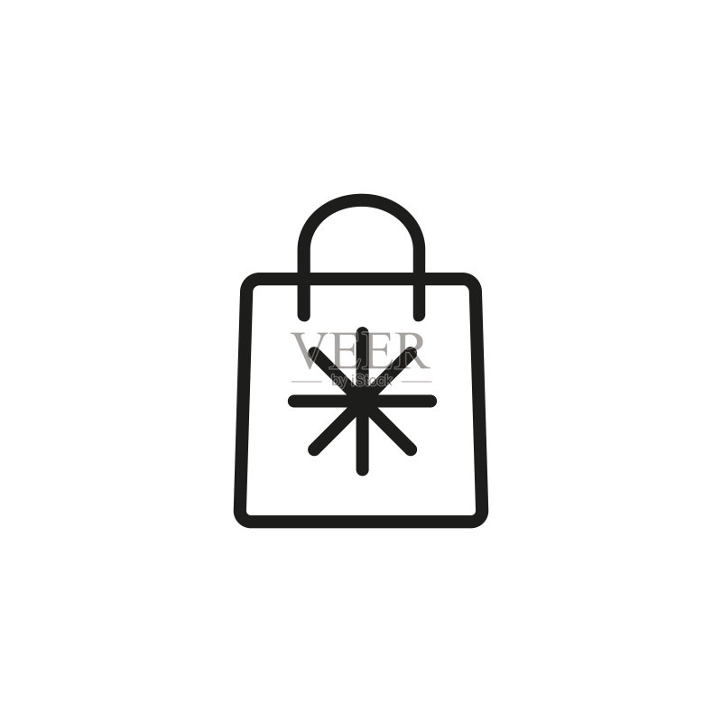 纸袋线条图标图标素材