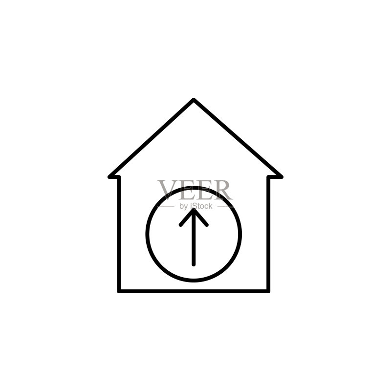 移动网页应用房屋图表轮廓图标图标素材