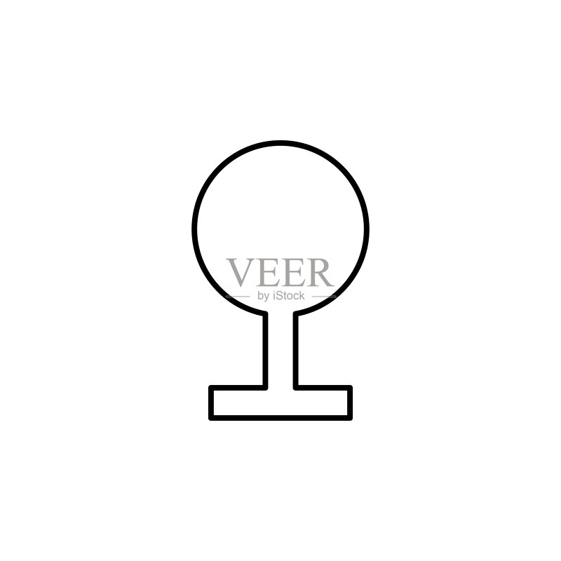 自然标志图标。移动概念和Web应用程序的图像标志元素。网站设计和开发、应用程序开发的细线图标。高级图标图标素材