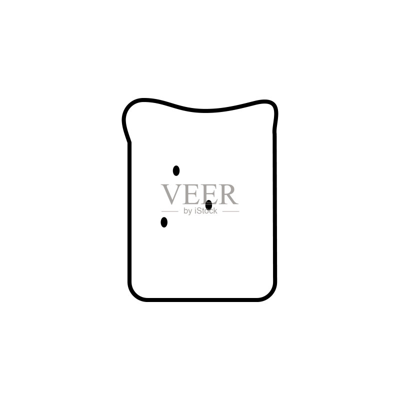 吐司图标。用于移动概念和Web应用程序的食物图标元素。细线吐司图标可用于Web和移动图标素材