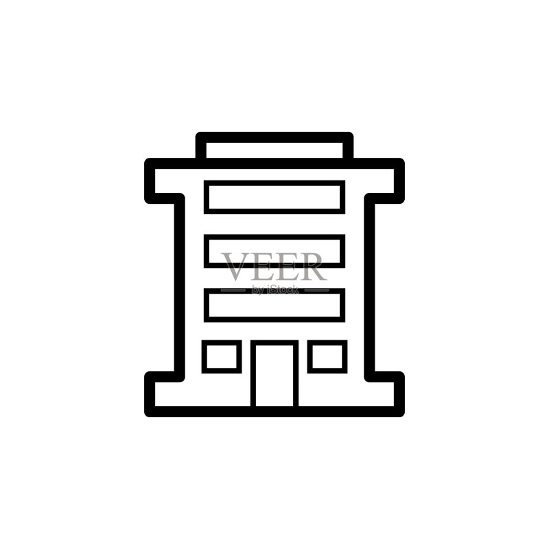 房屋图标:用于移动概念和Web应用的建筑元素,可用于网页和移动端图标素材