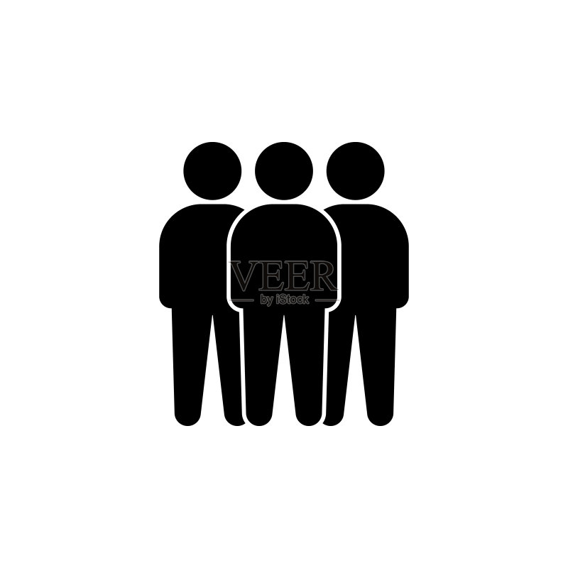 员工图标:用于移动概念和Web应用程序的对话图标元素。隔离的员工图标可用于Web和移动设备图标素材