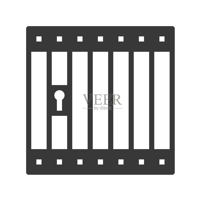 监狱牢房图标,与警察相关图标素材