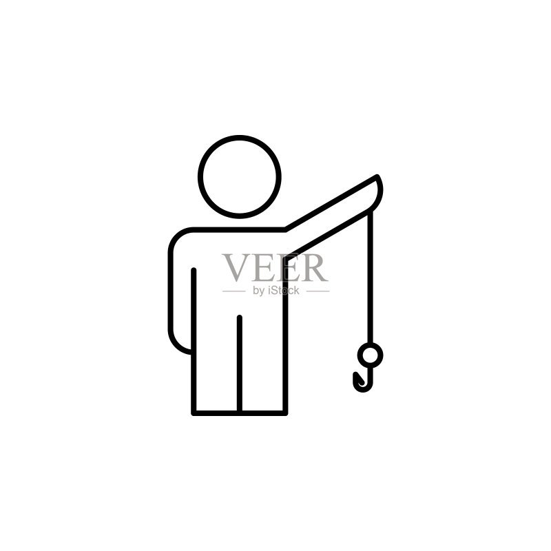 猎头线图标。用于移动概念和Web应用程序的商业组织图标元素。细线猎头图标可用于Web和移动图标素材