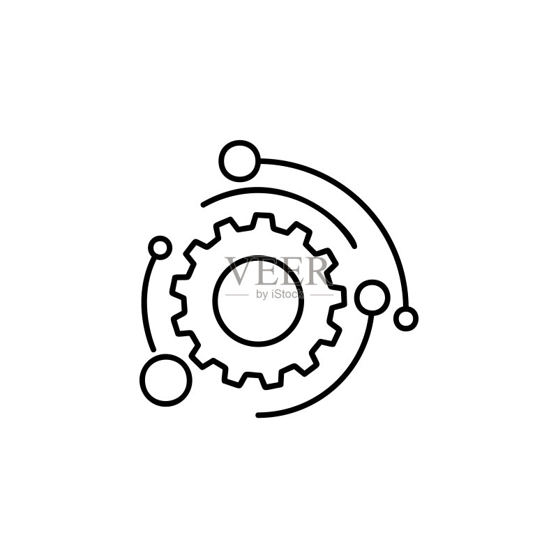 自动化标记图标。用于移动概念和Web应用程序的自动化图标元素。图标素材