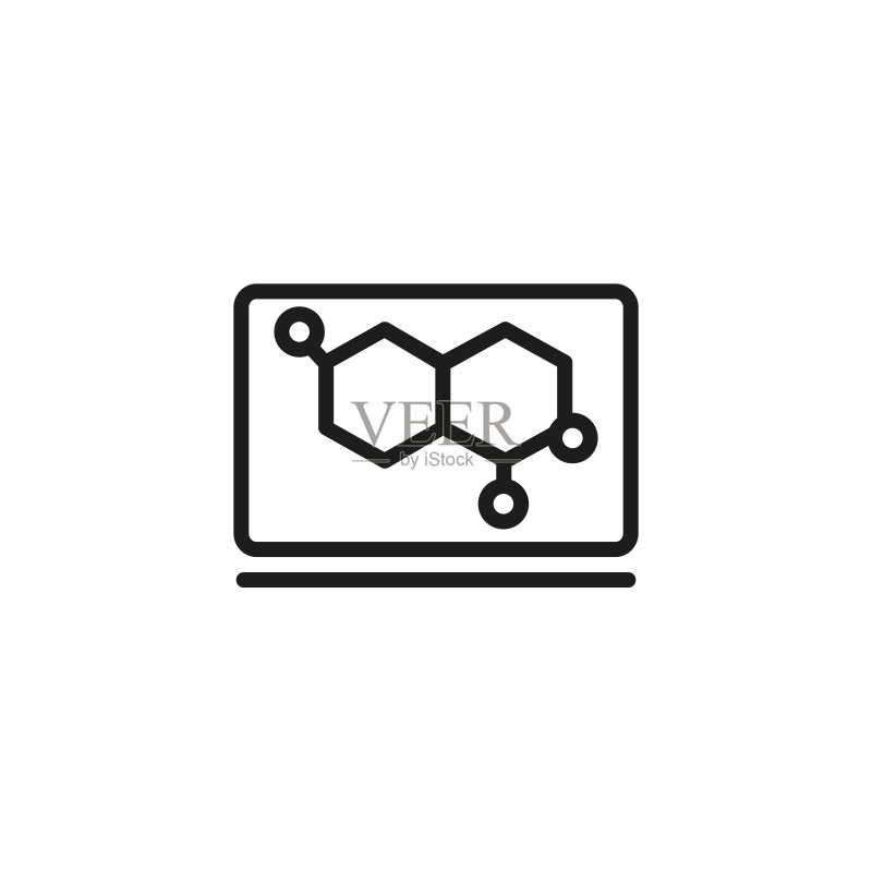 医学研究线性图标图标素材