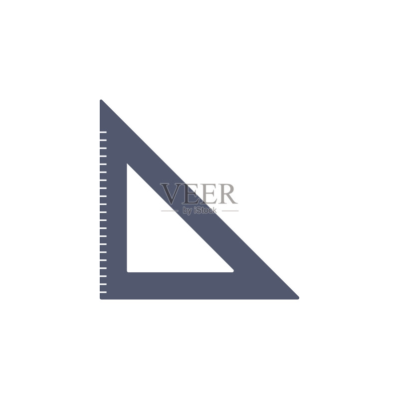 彩色角度尺图标。用于移动概念和Web应用程序的学校图标元素。详细的角度尺图标可用于Web和移动。简单图标图标素材